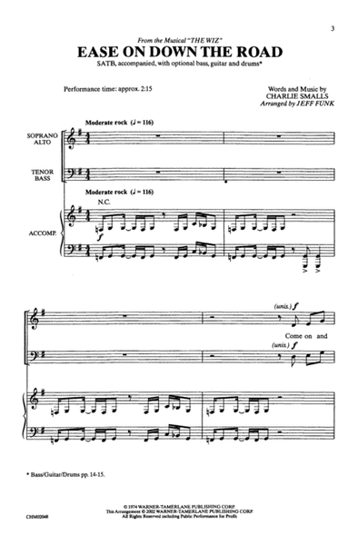 Ease On Down The Road - SATB image number null