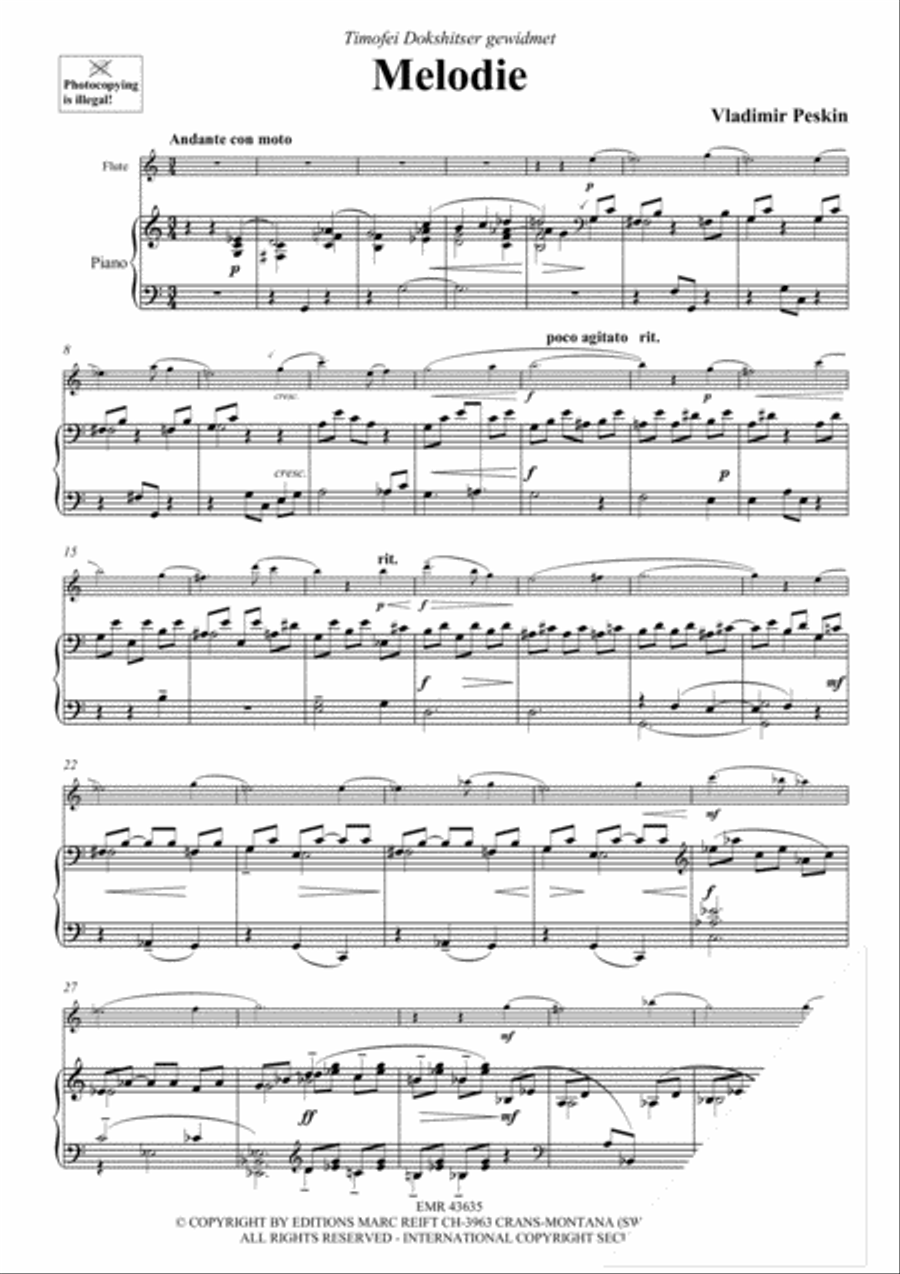 Melodie Flute Solo scores gallery preview page 3