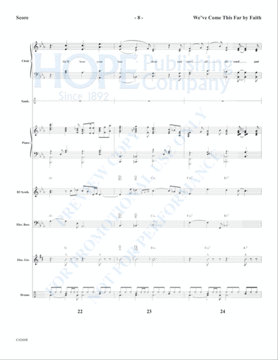 We've Come This Far By Faith 4-Part scores gallery preview page 10