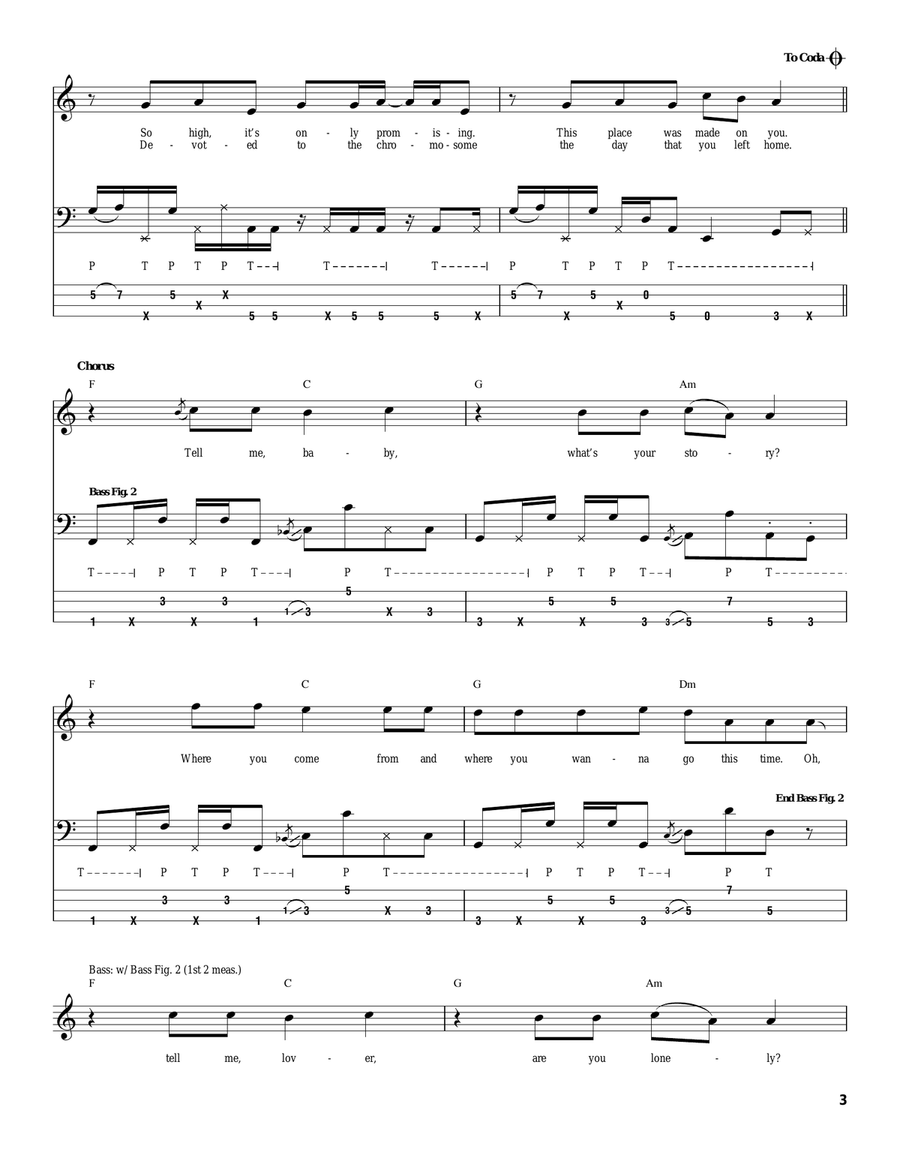 Tell Me Baby Acoustic Guitar scores gallery preview page 3