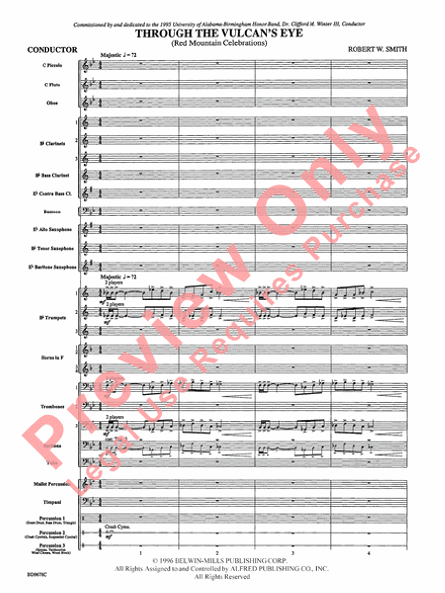 Through the Vulcan's Eye Concert Band scores gallery preview page 4