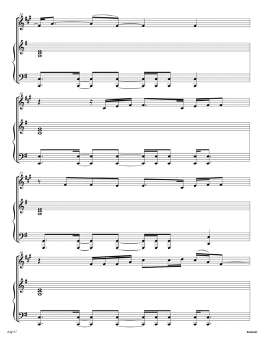 Animals Trumpet Solo scores gallery preview page 5