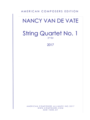[Van de Vate] String Quartet No. 1