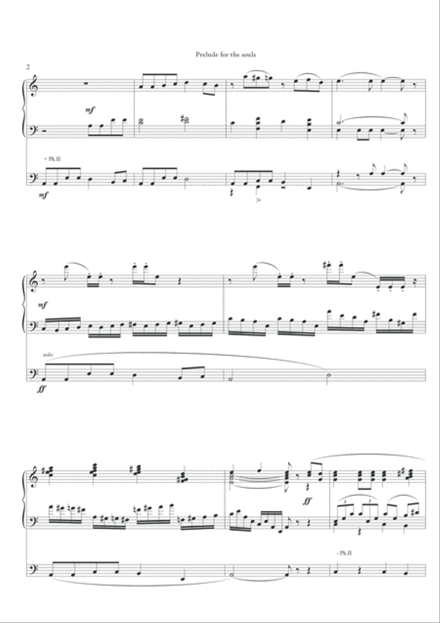Prelude for the souls Op.38 Organ Solo scores gallery preview page 2