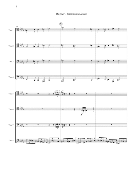 Wagner - Immolation Scene from Götterdämmerung for 8-part Trombone Ensemble