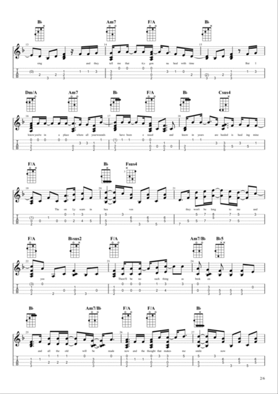 Scars In Heaven Ukulele scores gallery preview page 2