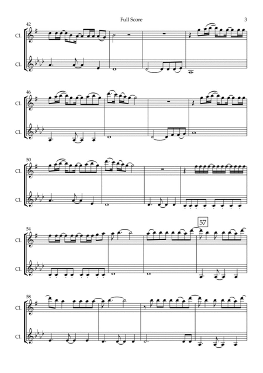 Empire State Of Mind Clarinet Duet scores gallery preview page 3