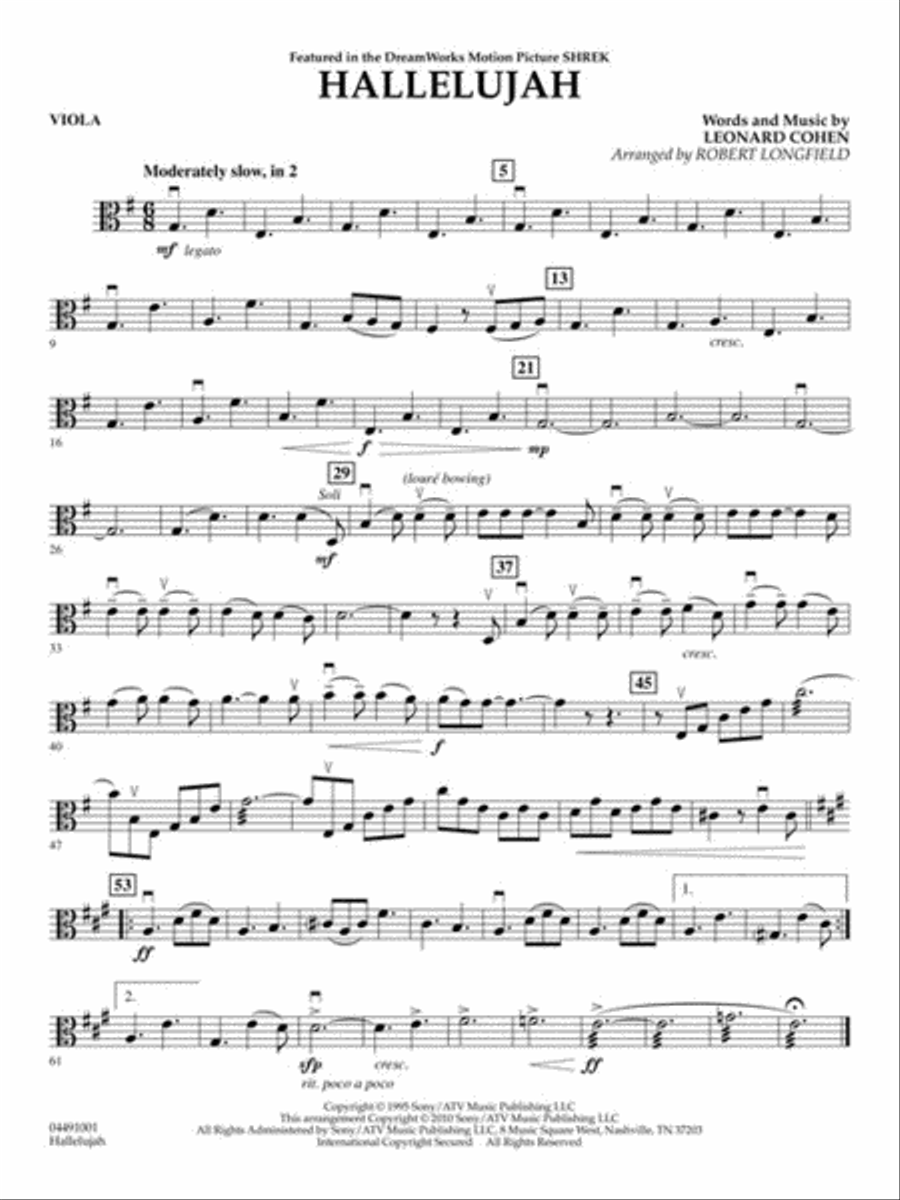 Hallelujah String Orchestra scores gallery preview page 5