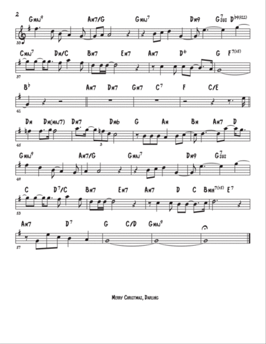 Merry Christmas, Darling Merry Christmas, Darling Piano, Vocal, Guitar scores gallery preview page 2