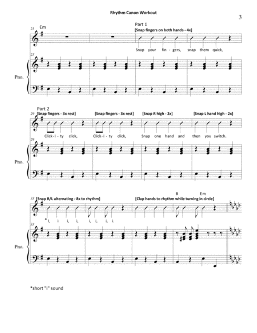 Rhythm Canon Workout 2-Part scores gallery preview page 3