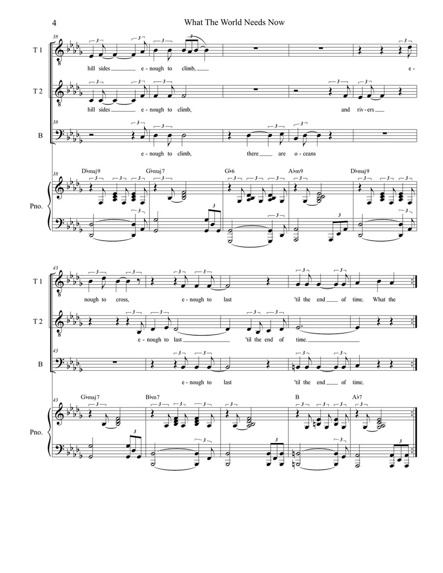 What The World Needs Now Is Love TTB scores gallery preview page 4