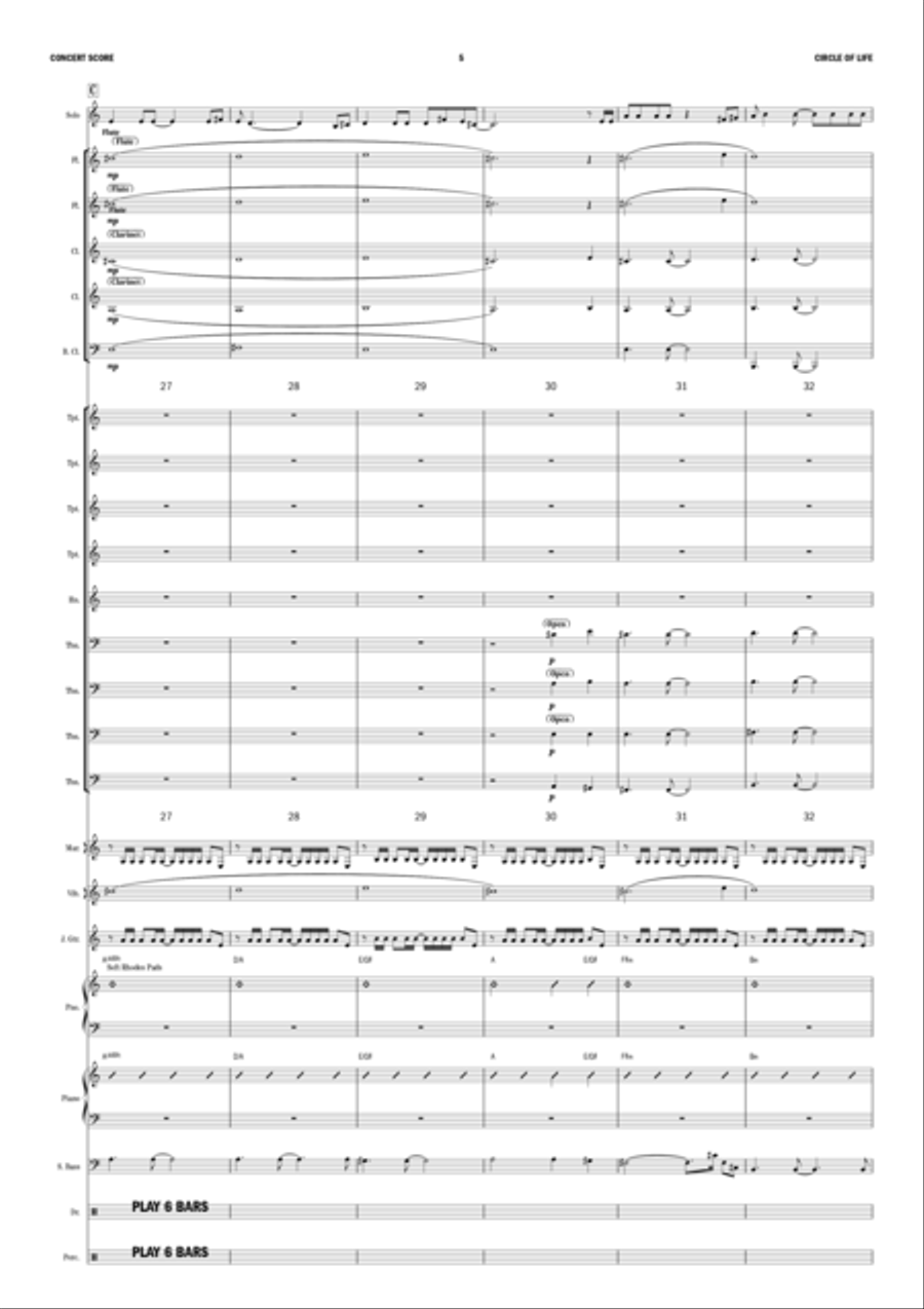 Circle Of Life Jazz Ensemble scores gallery preview page 5