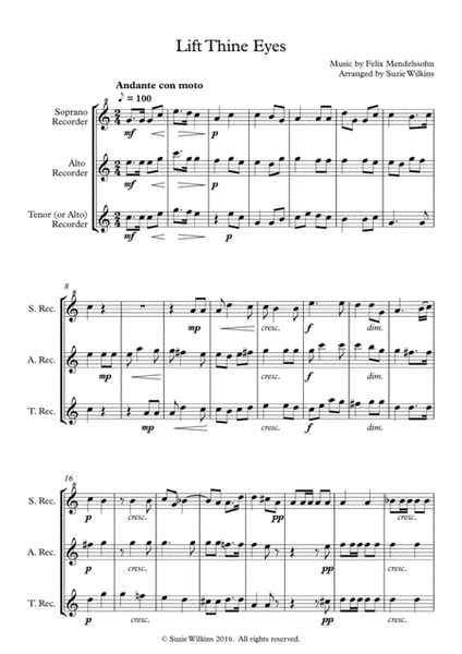 Lift Thine Eyes from Mendelssohn's Elijah image number null