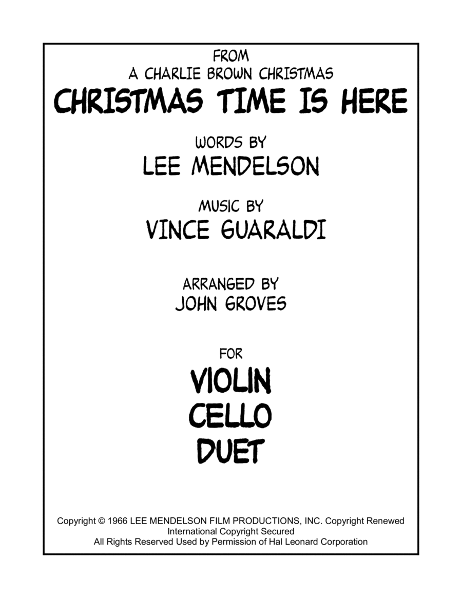 Christmas Time Is Here Christmas Time Is Here String Duet scores gallery preview page 1
