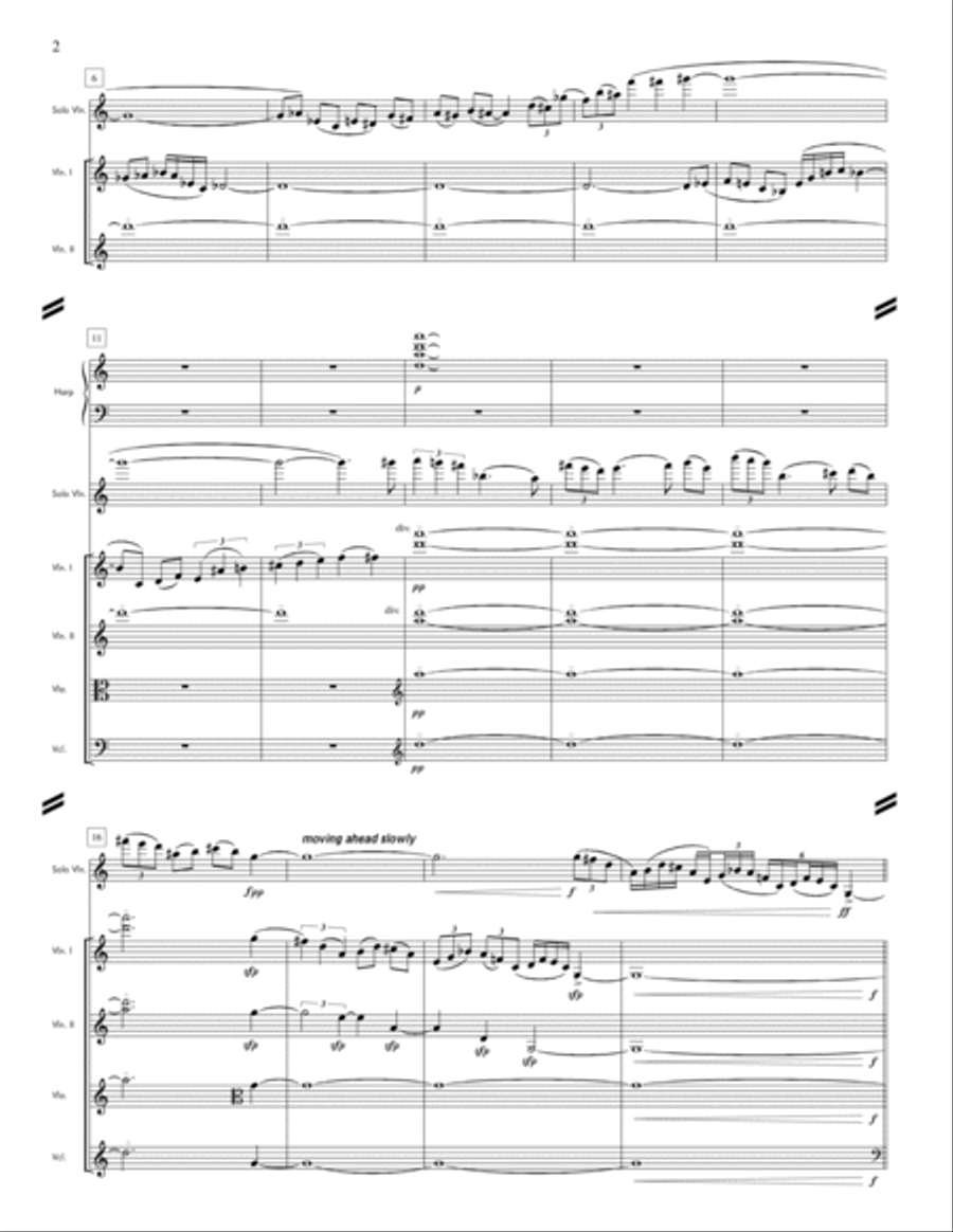 Rhapsody for Violin and Orchestra Full Orchestra scores gallery preview page 3