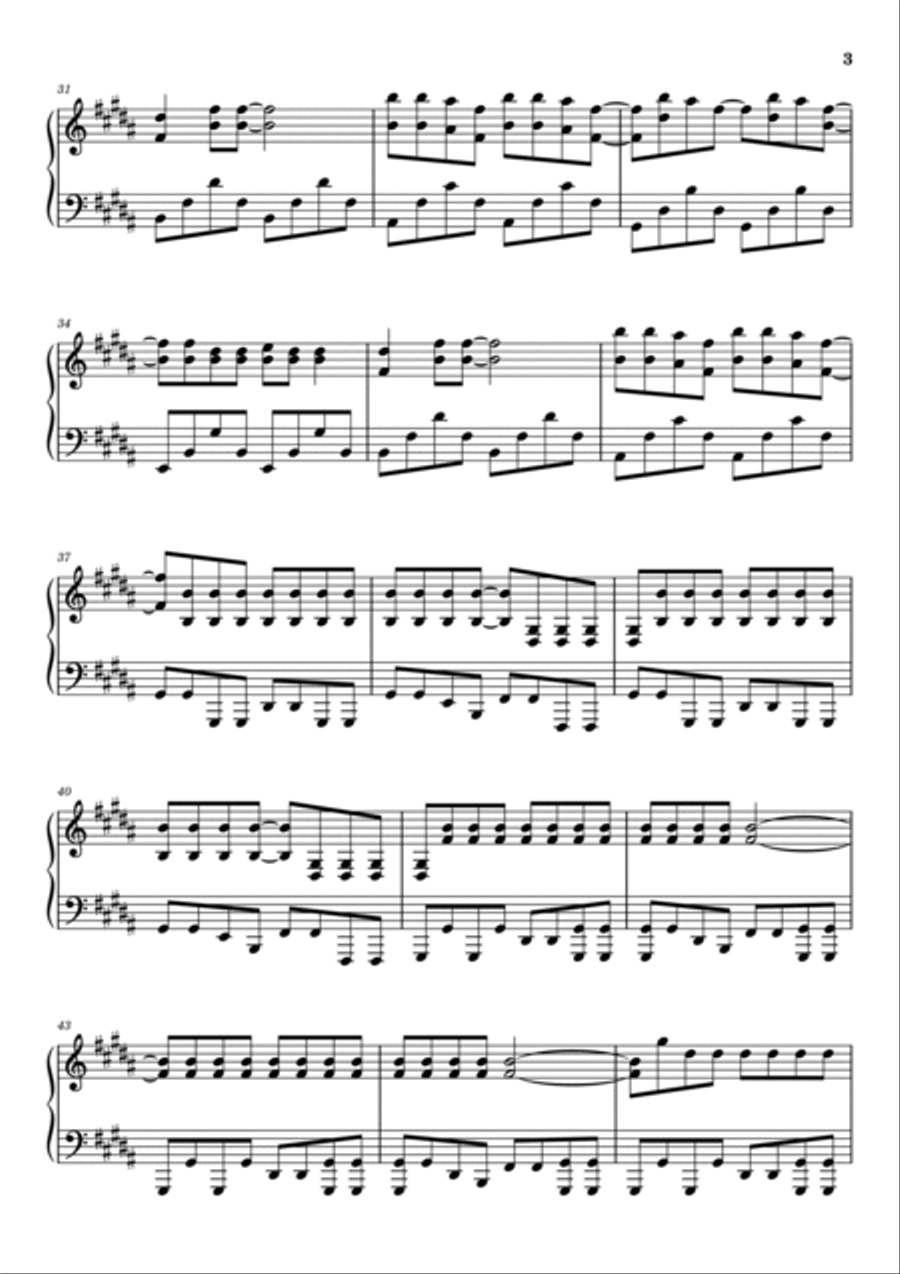 Poker Face Piano Solo scores gallery preview page 3