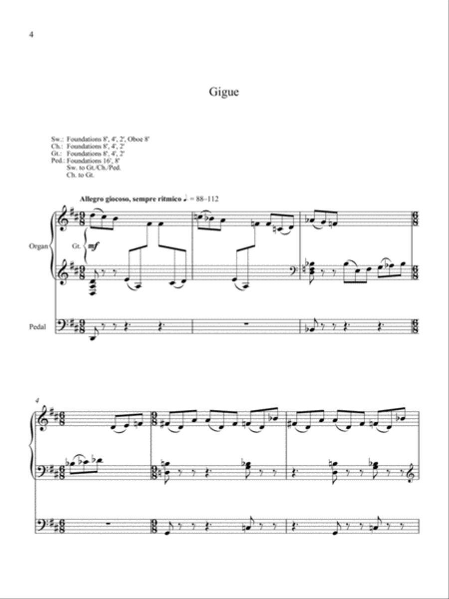 Chorale and Gigue Organ Solo scores gallery preview page 3
