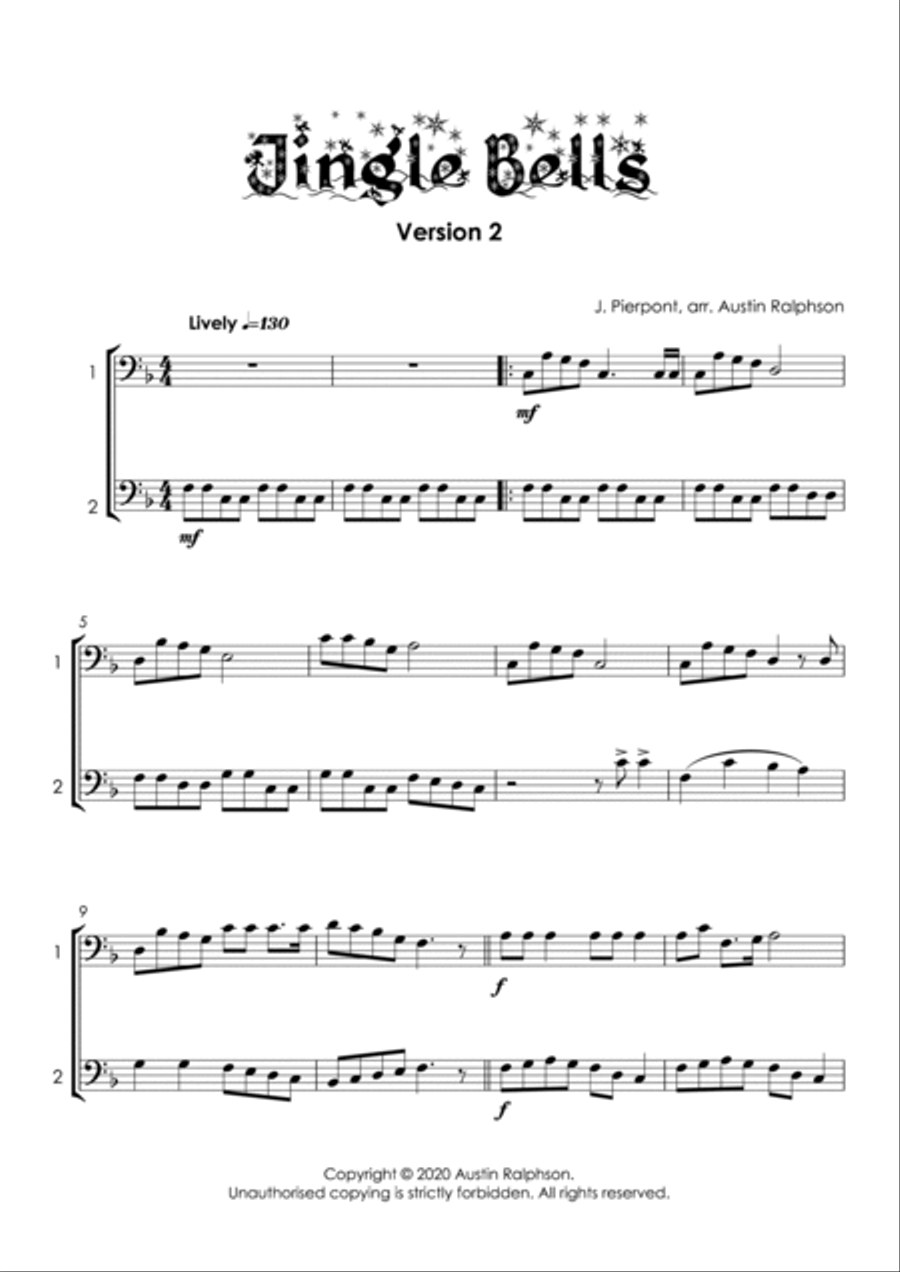 21 Christmas Cello Duets for Fun - various levels String Duet scores gallery preview page 6