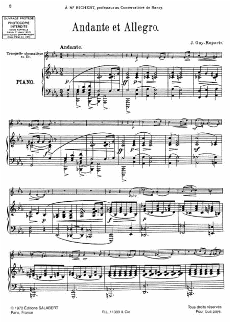 Andante et outlet allegro trumpet