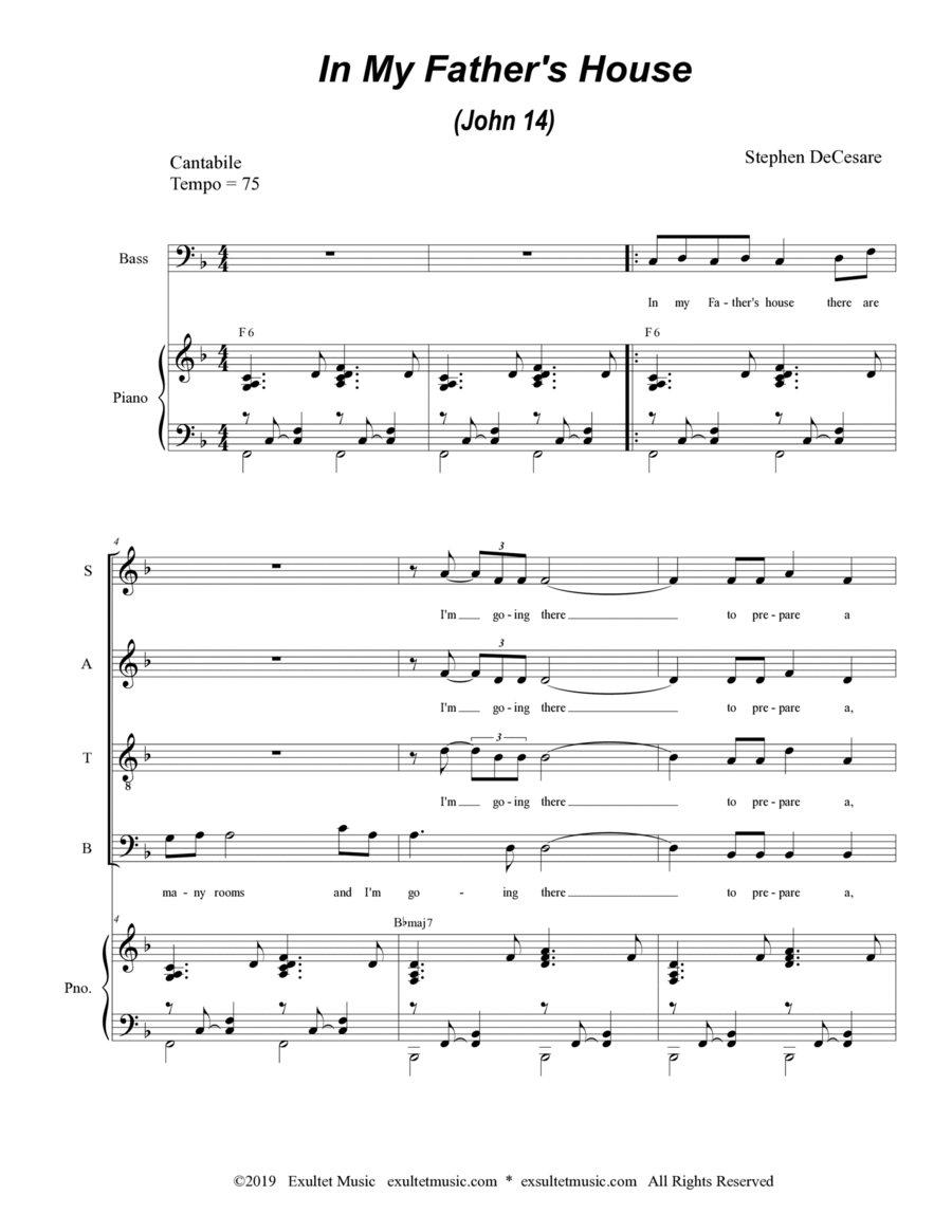 In My Father's House (John 14) (SATB) image number null
