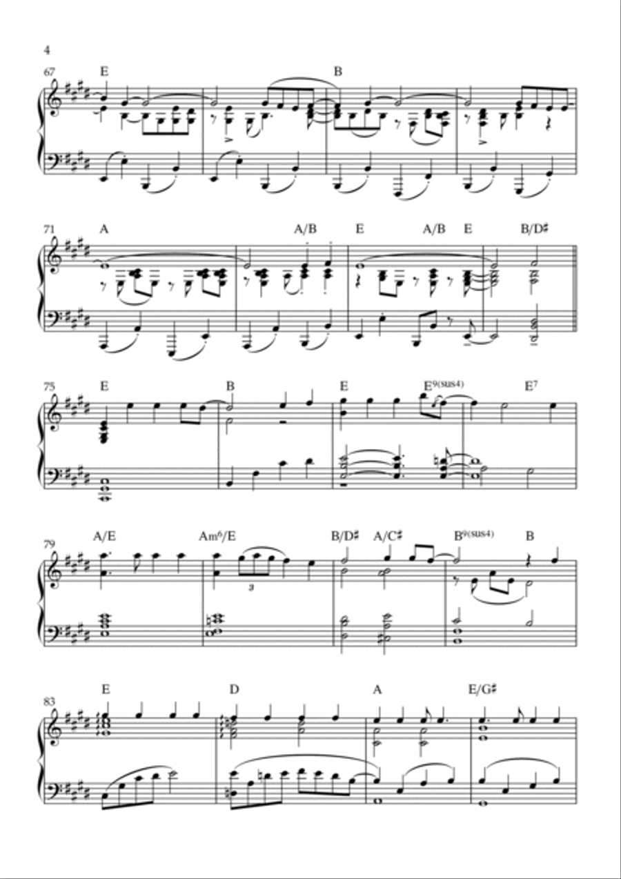 Take Me Home, Country Roads Piano Solo scores gallery preview page 4