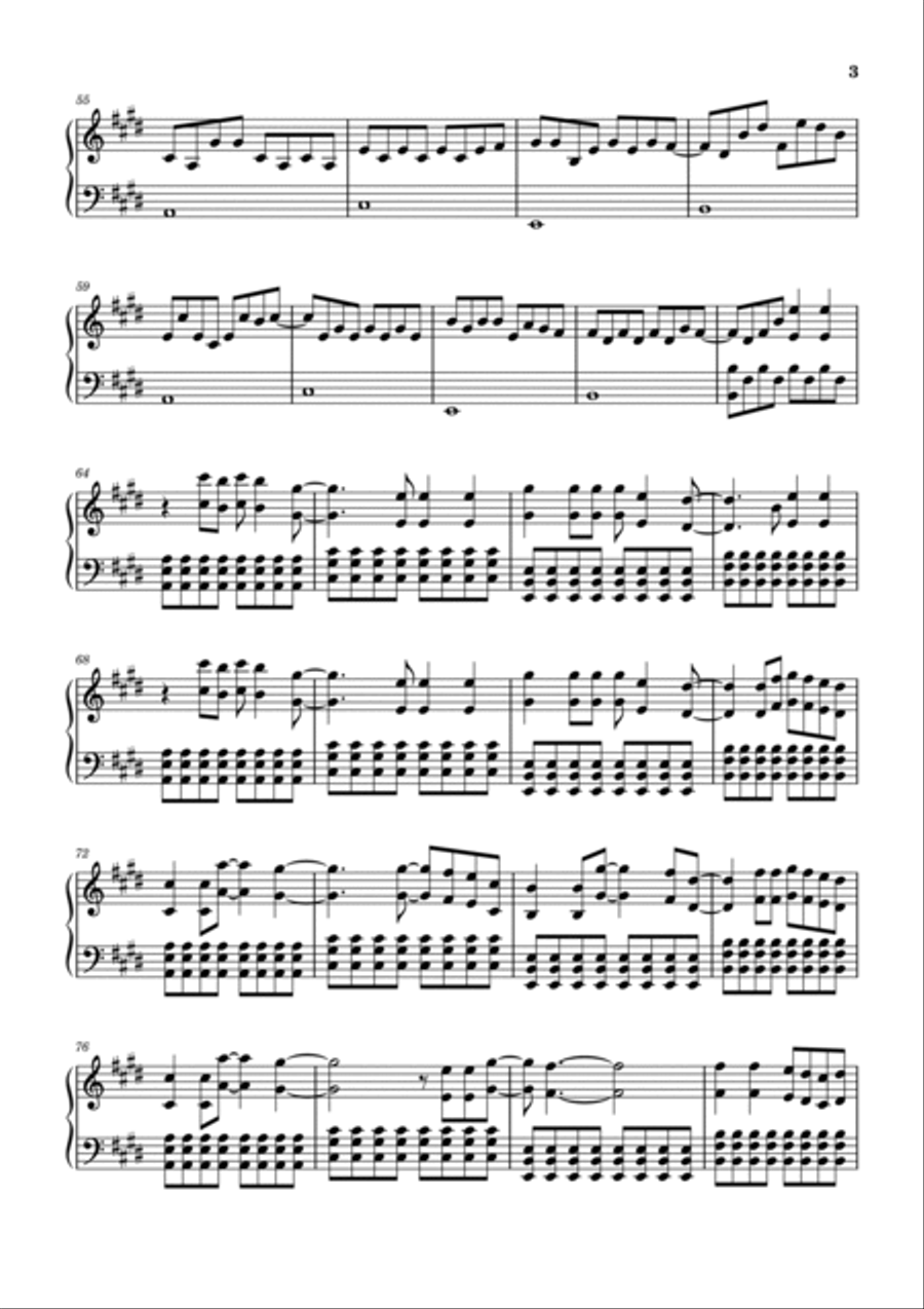 Every Breaking Wave Piano Solo scores gallery preview page 3