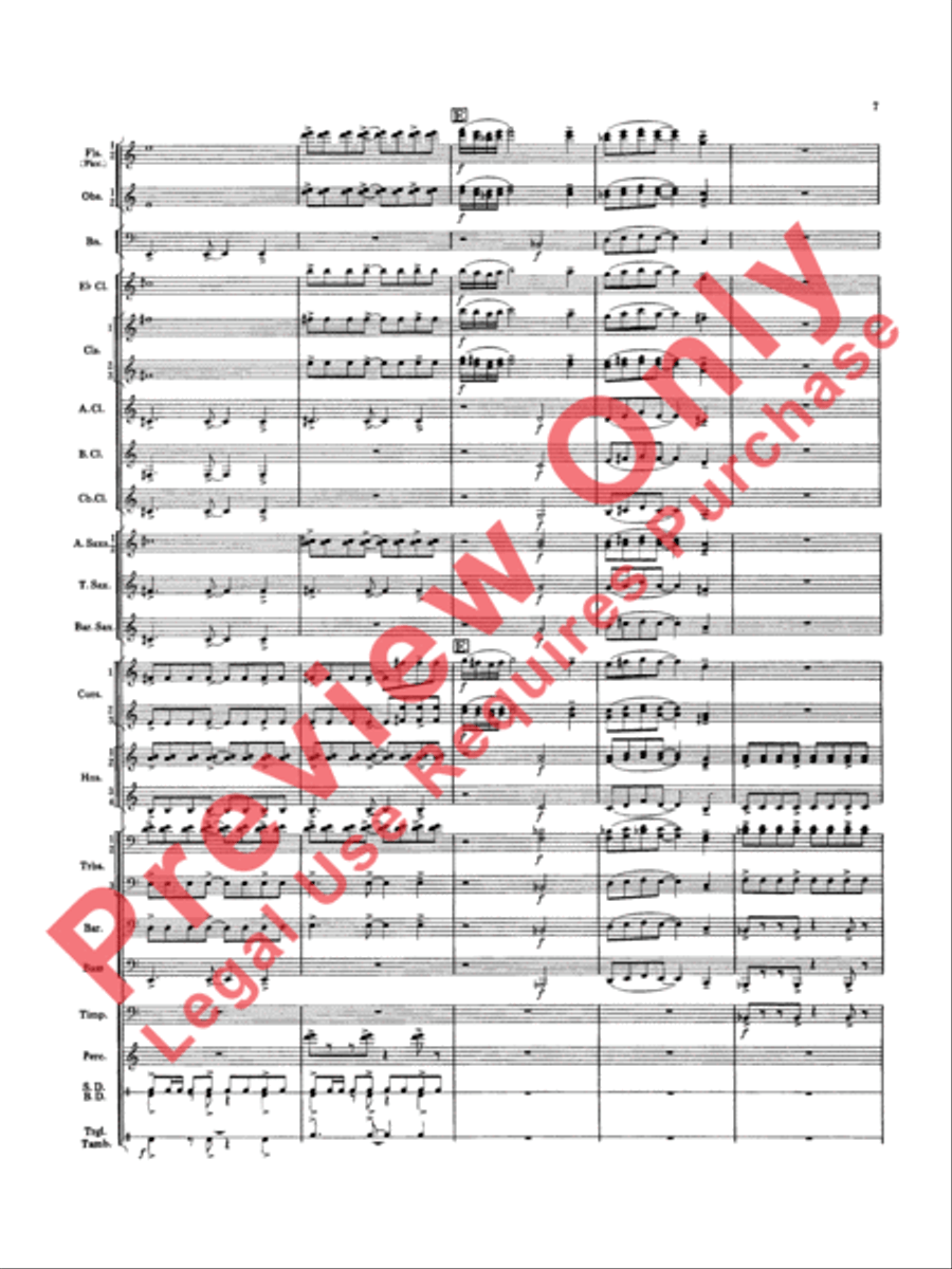 Overture Jubiloso Concert Band scores gallery preview page 10