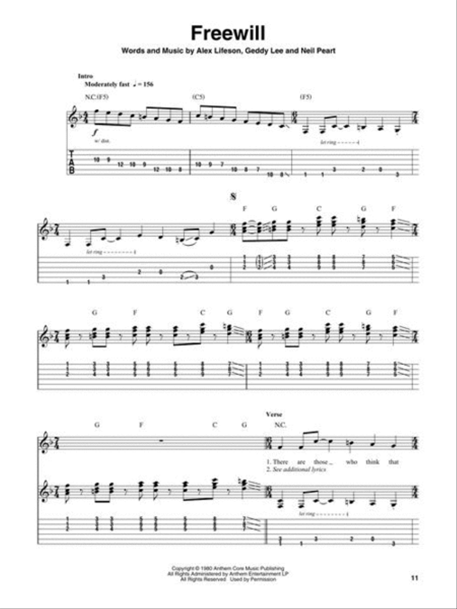 Rush Guitar scores gallery preview page 3