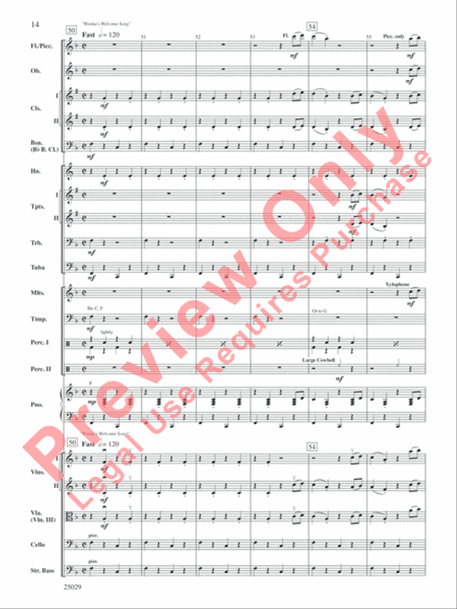 Charlie and the Chocolate Factory, Selections from the Original Movie Soundtrack Full Orchestra scores gallery preview page 15