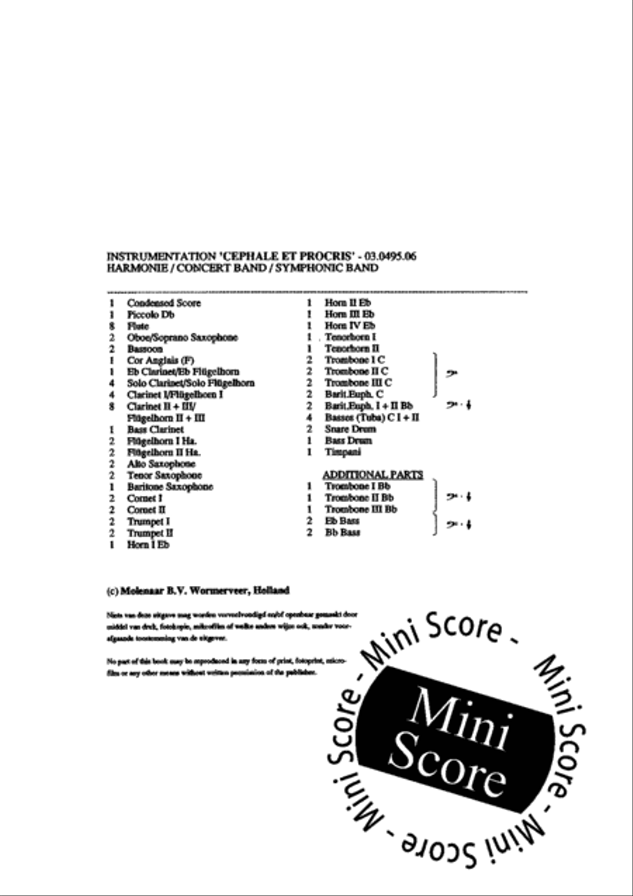 Cephale et Procris Cephale et Procris Fanfare Band scores gallery preview page 4