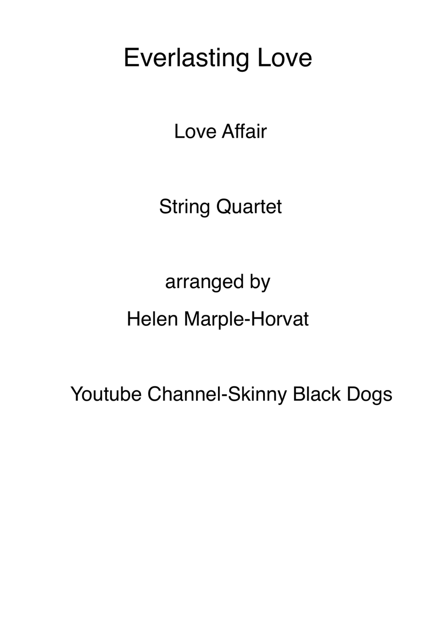 Everlasting Love String Quartet scores gallery preview page 1
