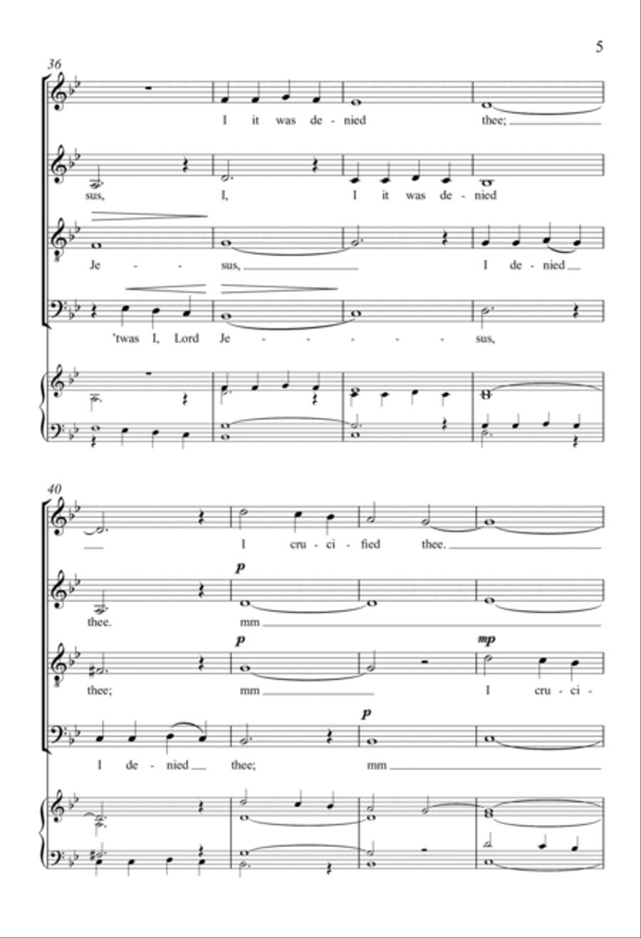 Ah, Holy Jesus 4-Part scores gallery preview page 4