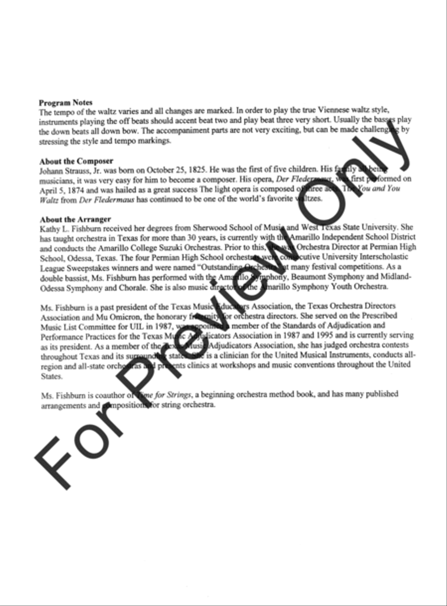 You and You Waltz You and You Waltz String Orchestra scores gallery preview page 3