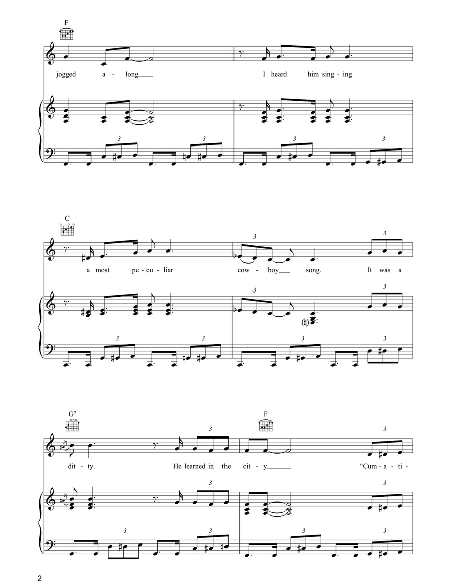 Cow-Cow Boogie Cow-Cow Boogie Piano, Vocal, Guitar scores gallery preview page 2