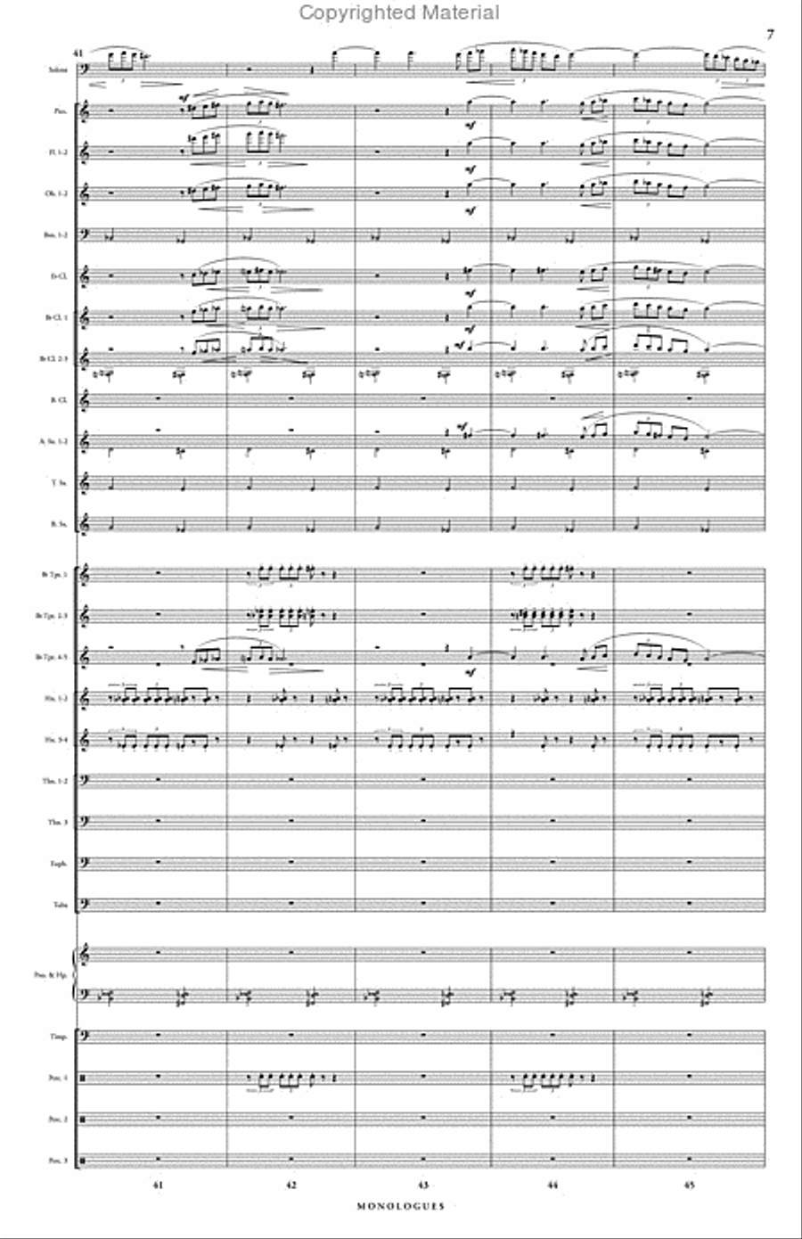 Monologues Concert Band scores gallery preview page 8