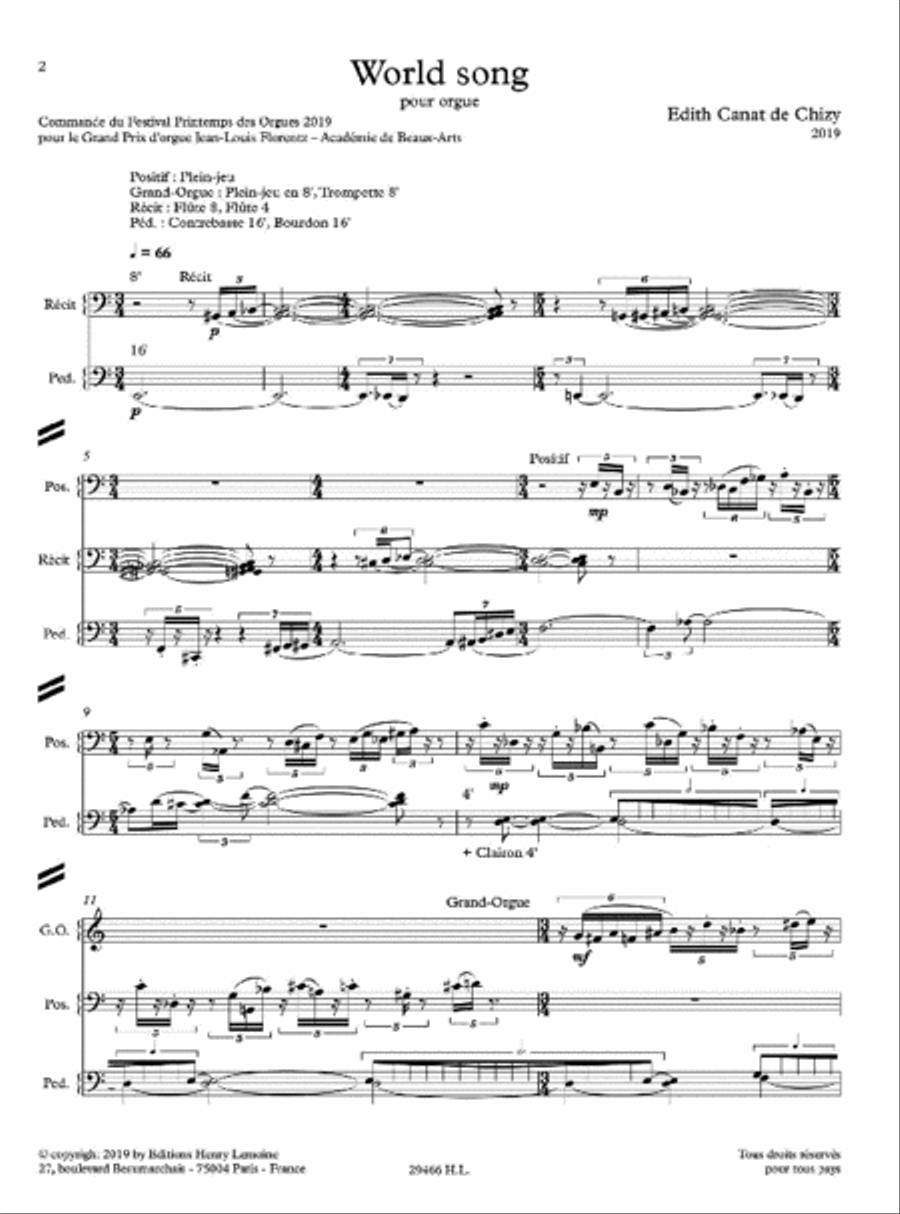 World Song World Song Organ scores gallery preview page 2