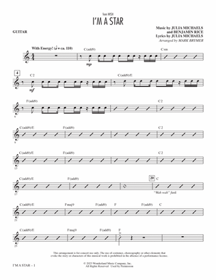 Book cover for I'm A Star (from Wish) (arr. Mark Brymer) - Guitar