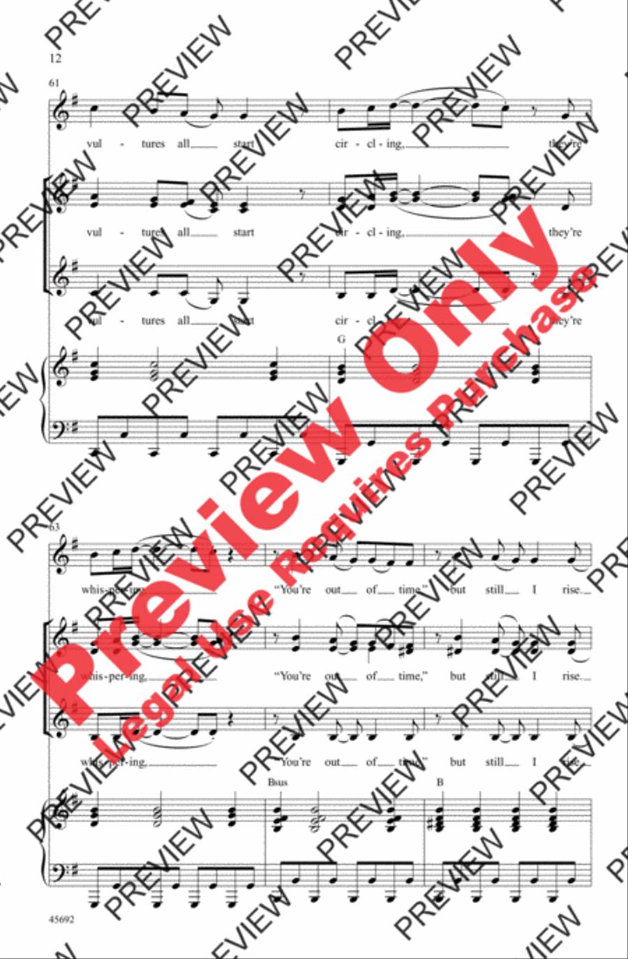 Rise Rise Women's Choir scores gallery preview page 11
