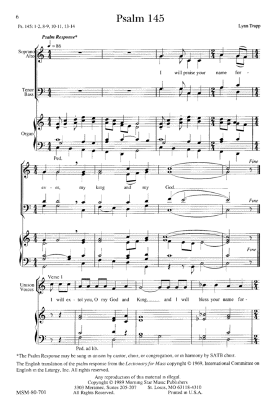 Four Psalm Settings 4-Part scores gallery preview page 5