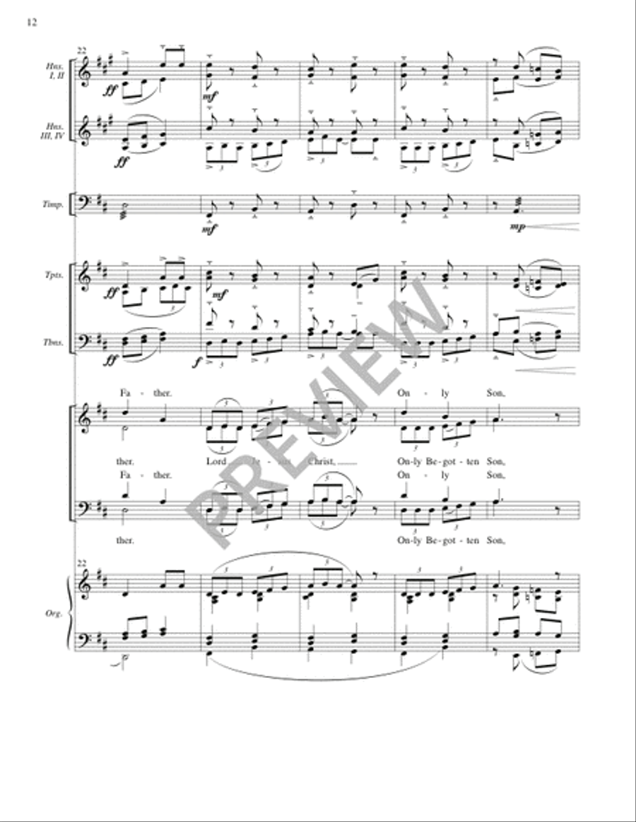 Mass for the City (Full Score) 4-Part scores gallery preview page 12