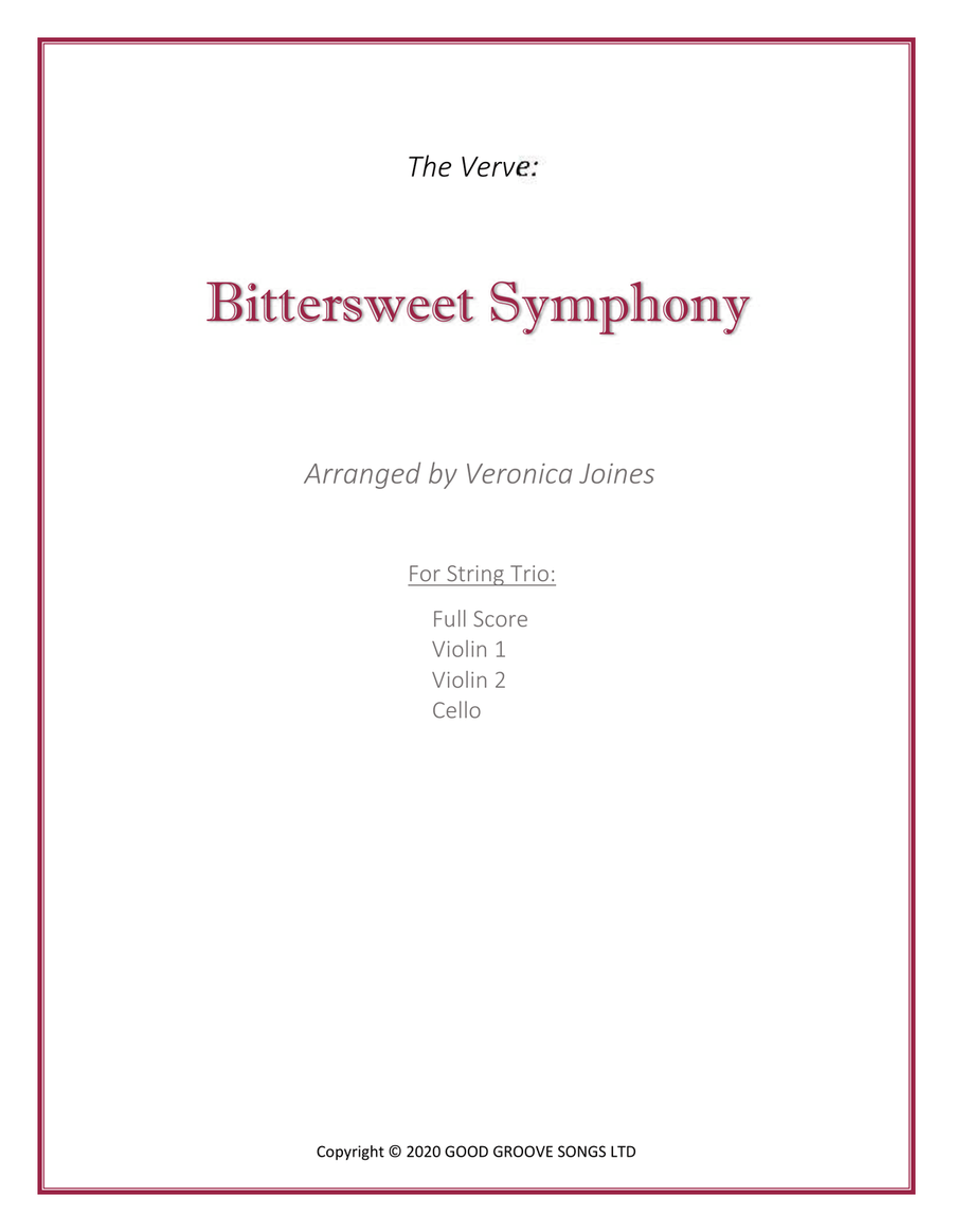 Bittersweet Symphony String Trio scores gallery preview page 1
