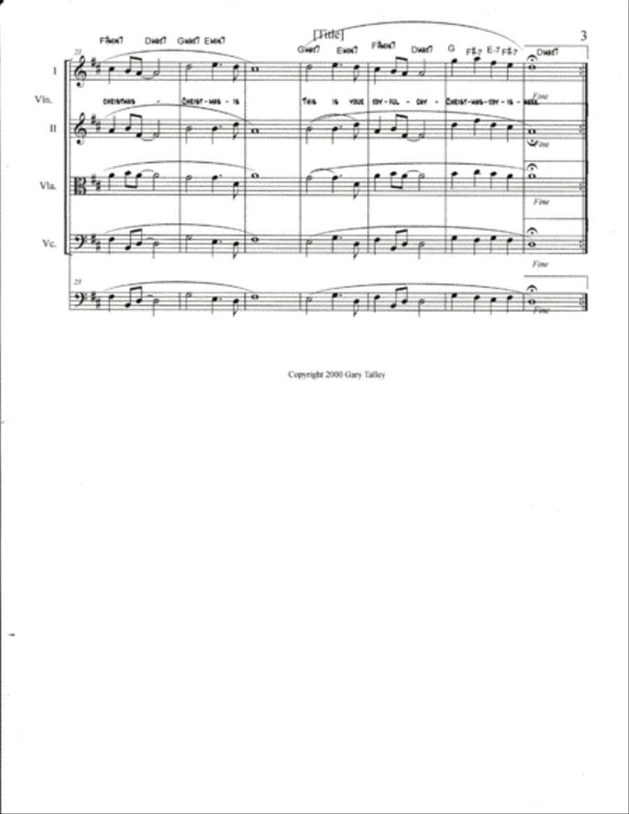 Christmas Joy - Score Only String Orchestra scores gallery preview page 3