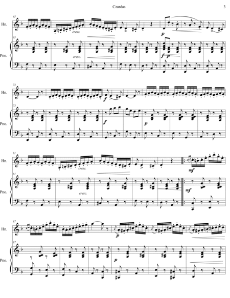 Vittorio Monti - Czardas for Horn in F and Piano
