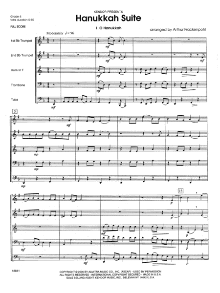Hanukkah Suite - Full Score