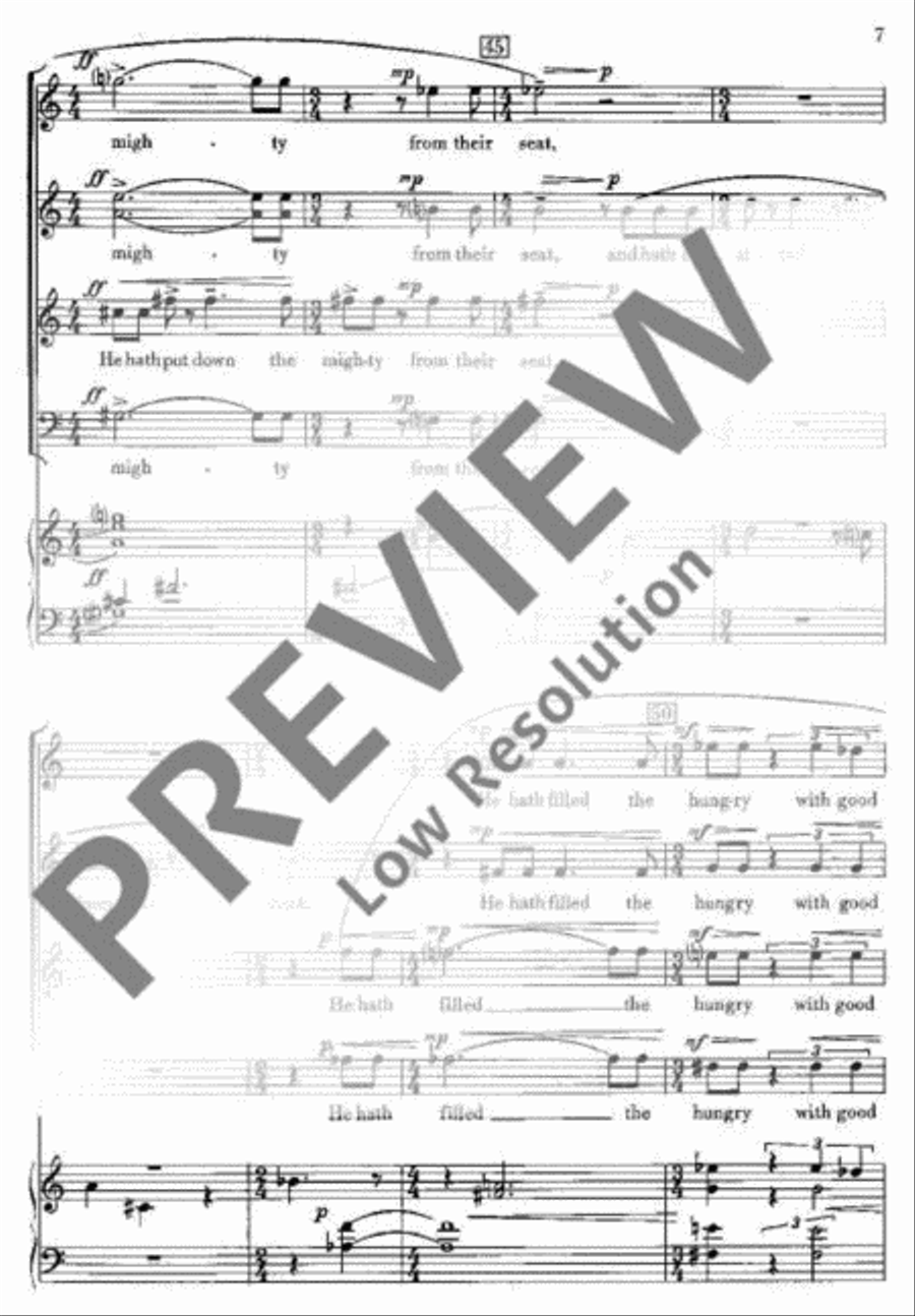 Magnificat and Nunc Dimittis Mixed Choir scores gallery preview page 10