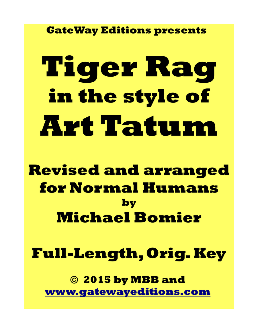 Tiger Rag, ala' Art Tatum, for Normal Humans Piano Solo scores gallery preview page 1