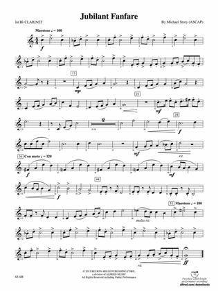 Jubilant Fanfare: 1st B-flat Clarinet