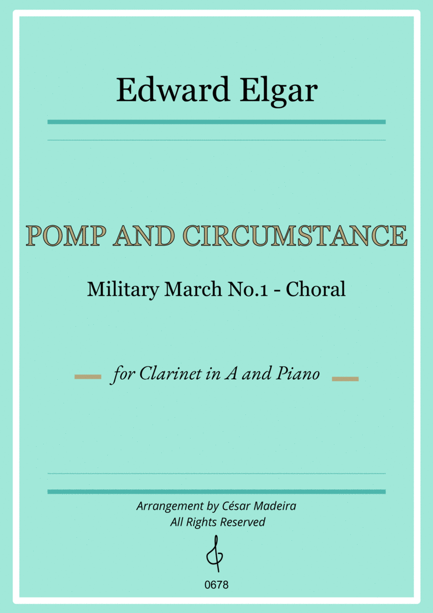 Pomp and Circumstance No.1 - Clarinet in A and Piano (Full Score and Parts) image number null