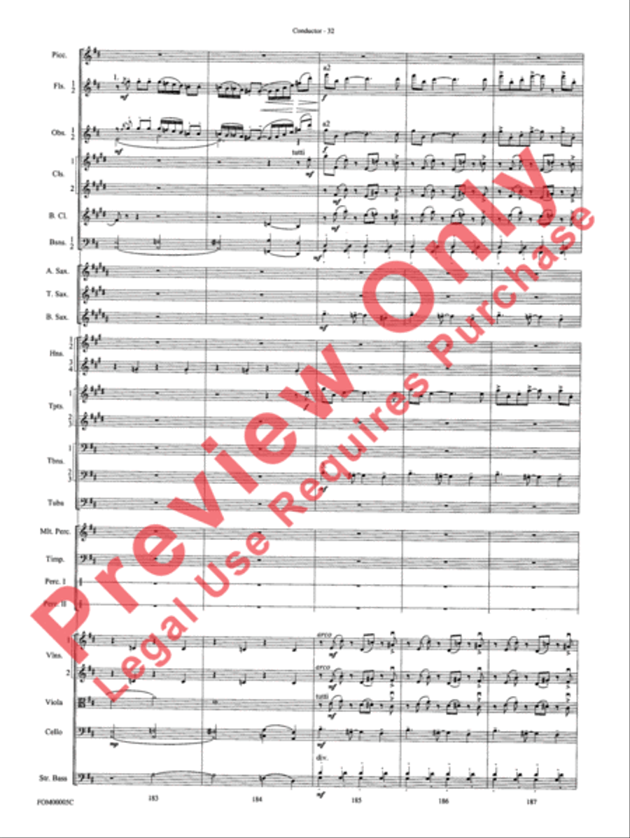 An American in Paris Suite Full Orchestra scores gallery preview page 35