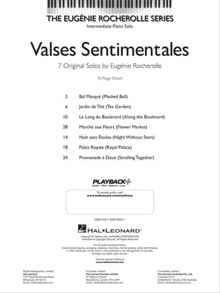 Valses Sentimentales Piano Solo scores gallery preview page 3